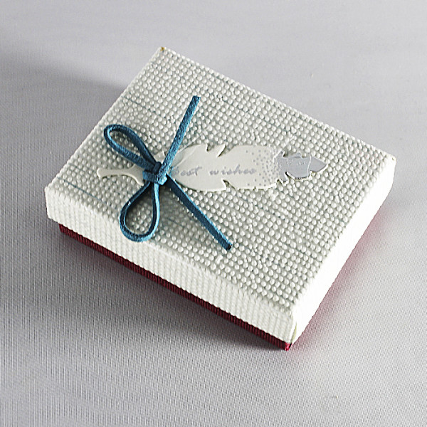 Подарочная коробочка «Best wishes», бежево-бордовая Подарочная коробочка «Best wishes», бежево-бордовая