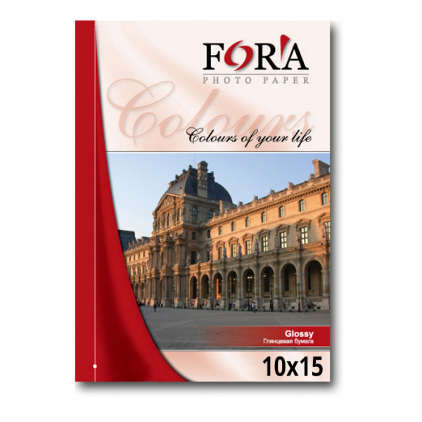 Фотобумага глянцевая односторонняя «Fora», 10x15 см/220 гр/500 листов